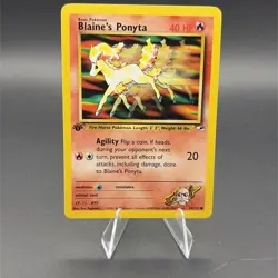 Pokemon 1st Edition Gym Heroes Blaine's Ponyta 63/132 NS1 - Image 1