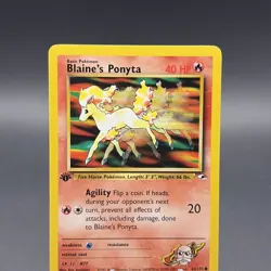 Pokemon 1st Edition Gym Heroes Blaine's Ponyta 63/132 NS1 - Image 2