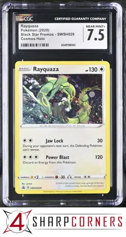 2020 POKEMON BLACK STAR PROMOS #SWSH029 RAYQUAZA COSMOS HOLO CGC 7.5 - Image 1
