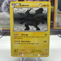 Pokemon Zekrom Holo Rare Black White Base, LP+ Condition, #47/114 - Image 1