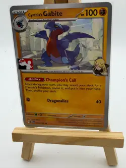 Pokemon TCG Cynthia's Gabite 103/182 Prize Pack Series 8 Non-Holo Pack Fresh NM - Image 1