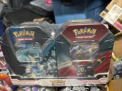 Pokemon TCG V Heroes Bundle Tins: 2-Pack of Vaporeon & Umbreon (SEALED) NEW! - Image 1