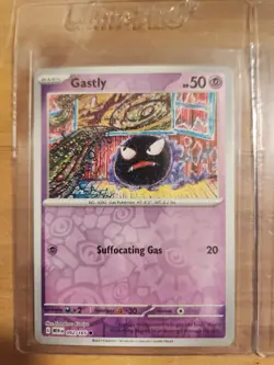 Pokemon 151 Gastly 092/165 Haunter 093/165 Gengar 094/165 Reverse Holo Art Set - Image 2