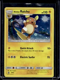 2016-19 Pokemon SM Black Star Promos Alolan Raichu #SM65 - Image 1