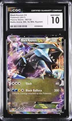 CGC 10 GEM Black Kyurem EX 95/135 White Plasma Storm Battle Arena Holo Pokemon - Image 1