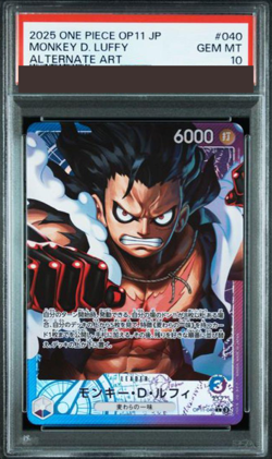 PSA 10 One Piece Card MONKEY D. LUFFY OP11-040 ALTERNATE ART Japanese from Japan - Image 1