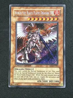 Yu-Gi-Oh! HORUS THE BLACK FLAME DRAGON LV8 #EEN-ENSE1 LIGHT PLAY - Image 1