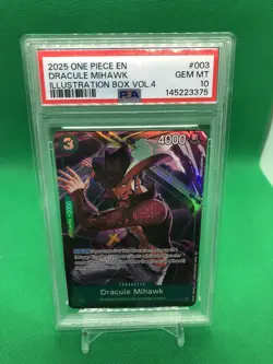 Dracule Mihawk (Illustration Box Vol.4) ST12-003 One Piece Promo PSA 10 - Image 1