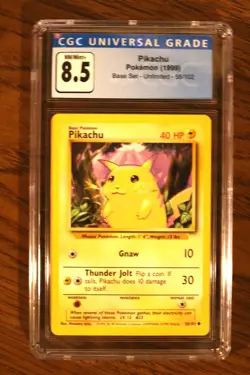 1999 Pokemon Game Pikachu 58/102 Yellow Cheek Card - CGC 8.5 - Base Set - Image 1