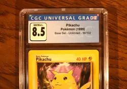 1999 Pokemon Game Pikachu 58/102 Yellow Cheek Card - CGC 8.5 - Base Set - Image 2