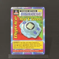 1999 Digimon Card - Digivice Digivolve Red & Green - St-61 - Toei - Bandai - Image 1