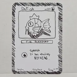 Pokederp Dafish Da Fish Magikarp Patreon Exclusive Parody Card - Image 1