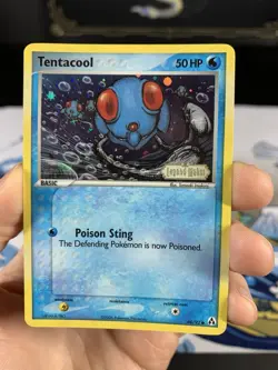 Pokemon Card Ex Legend Maker Tentacool 66/92 2006 Reverse Stamped Holo - Image 2
