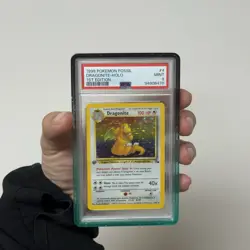 1999 Pokemon Fossil 1st EDITION HOLO Dragonite #4 PSA 9 - Image 3