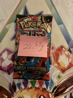 (HEAVY) 22.39g Pokemon TCG Mega Evolution Booster Pack (SEALED)✅ - Image 2