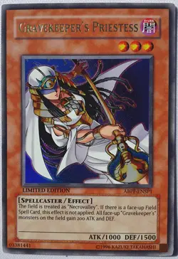 Yugioh 1x Gravekeeper's Priestess ABPF-ENSP1 Limited Edition Ultra Rare NM - Image 1