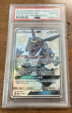 Pokemon TCG Rayquaza GX 177a/168 Alternate Secret Rare Holo Card - Image 1
