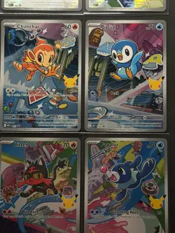 Pokemon TCG 30th anniversary first partner starters illustration set Full 9 Card - Image 5