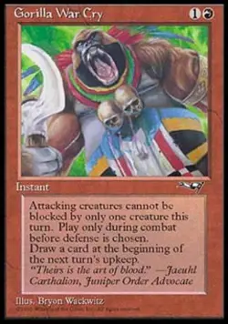 Gorilla War Cry (White knife) - Medium Play MTG Alliances - Image 1