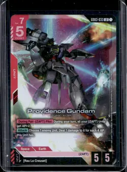 2025 Gundam Steel Requiem Card Game Providence Gundam Foil #GD03-033 - Image 1
