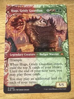1 x Hugs, Grisly Guardian - Showcase - Bloomburrow - NM-Mint - MTG - Image 1