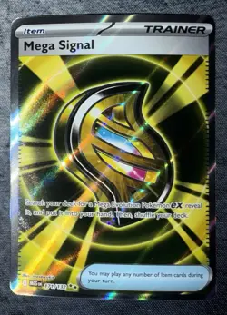 Pokemon TCG Mega Evolution Ultra Rare Trainer Card Mega Signal 171/132 NM - Image 1