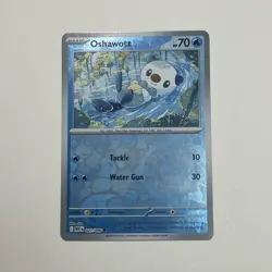 SV: White Flare Oshawott #021/086 REVERSE HOLO POKEMON CARD Common - Image 1