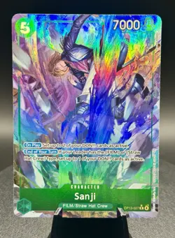 Sanji OP13-027 Alt Art Parallel Foil One Piece Card NM/M Straw Hat Crew - Image 1