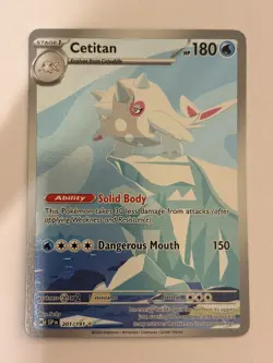 Cetitan 201/191 Sv08: Surging Sparks Holo Pokemon TCG NM Clean Card Art Rare - Image 1