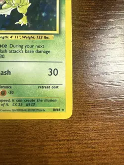 Pokemon Scyther TCG Jungle Holo Card 10/64 Unlimited Rare, MP/HP Condition - Image 4