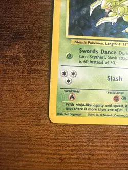 Pokemon Scyther TCG Jungle Holo Card 10/64 Unlimited Rare, MP/HP Condition - Image 5