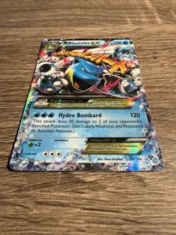 Pokemon Mega M Blastoise EX Card 30/146 Holo XY 2014 TCG MP - Image 2