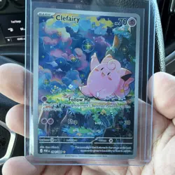 Pokemon Clefairy Full Art Holo Basic Card POR 094/088 HP 70 30 Attack - Image 1