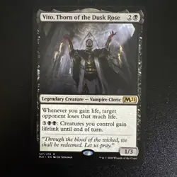 MTG - Vito, Thorn of the Dusk Rose. Core Set 2021. Rare Black Legendary Creature - Image 1