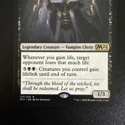 MTG - Vito, Thorn of the Dusk Rose. Core Set 2021. Rare Black Legendary Creature - Image 3