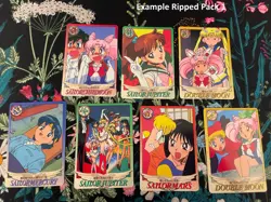 One Sealed Vintage Pack x7 Cards 1993 - 1995 Sailor Moon Carddass Bandai - 113 - Image 3
