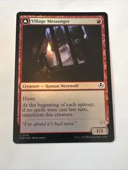 Village Messenger Moonrise Intruder C MTG Innistrad Remastered M/NM Foil - Image 1