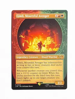 Gimli, Mournful Avenger ~ MTG Lord of the Rings ~ Showcase #0323 - Image 1