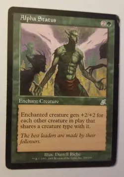 MTG 1x Alpha Status, HP, Scourge Aura +2/+2 For Creature Of Shared Type - Image 1