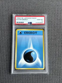 1996 POKEMON JAPANESE BASIC WATER ENERGY PSA 10 GEM MINT BASE SET - Image 1