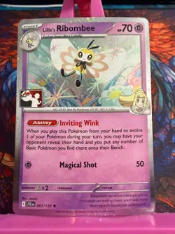 Lillie's Ribombee [Prize Pack Cosmos Holo] #67 Pokemon Journey Together - Image 1
