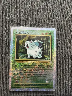 Pokemon TCG 2002 Nidoran Reverse Holo Card 83/110 Legendary Collection-Hp - Image 1