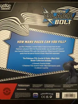 Pokemon Black Bolt Binder Collection - Sealed & New Packaging - Image 2