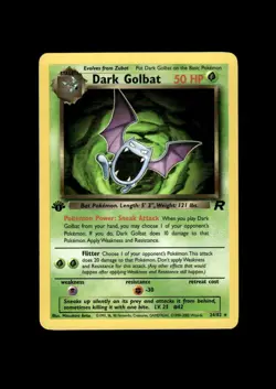 2000 Pokemon TR 1st Ed: # 24 Dark Golbat NM-MT OR BETTER - Image 1