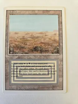1 MTG LP English Scrubland Revised 3rd Edition Dual Land - Image 1
