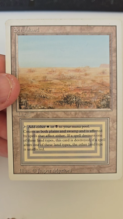1 MTG LP English Scrubland Revised 3rd Edition Dual Land - Image 2