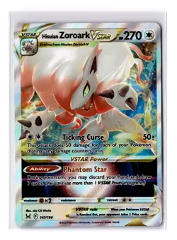 Hisuian Zoroark VSTAR - 147/196 SWSH Lost Origin Ultra Rare - NM - POKEMON TCG - Image 1