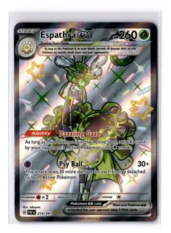 Espathra ex (Full Art) - 214/091 SV Paldean Fates Ultra Rare - NM - POKEMON TCG - Image 1
