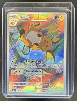 2023 Pokemon SV Paldea Evolved Raichu Illustration Rare #211/193 - Image 1