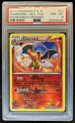 2012 Pokemon Black & White Boundaries Crossed Charizard Promos #20/149 PSA 8 - Image 1